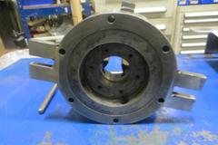 BTC 8" 3 Jaw Chuck w Welded Table Hold Downs w Wrench