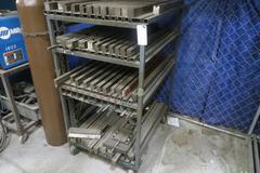 Press Brake Dies - Large Assortment on Cart w Casters