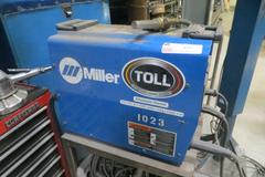 Miller XMT 304 CC/CV Multiprocessor Welder W Miller S52A Continuous Feed On Adjustable Boom