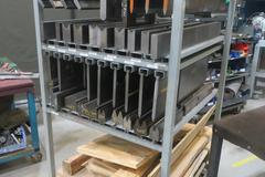 Press Brake Dies on Portable Rack w Contents
