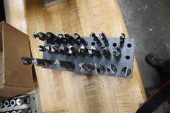 1/2" Reduced Shank Drills in Metal Divider Rack