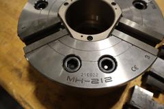 Samchully MH-212 12" Mega-Bore Open-Center Hydraulic Chuck With Blank Draw  Nut; 103 Mm Thru Hole, 10.6Mm Dia, 3000 Max Rpm W/ Jaws **BRAND NEW!!**