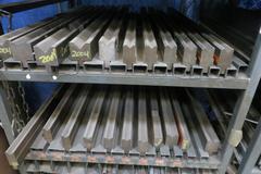 Press Brake Dies - Large Assortment on Cart w Casters
