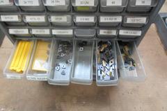 Carbide Lathe Turning Inserts, Many New, Lots of Types in Plastic Multi Bin Organizer