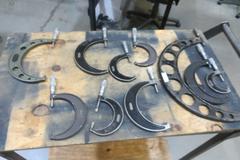 Assorted Calipers Including Starrett From 1-2", Up to 11-12"