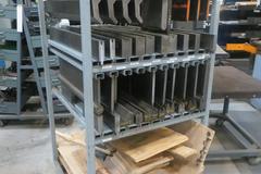 Press Brake Dies on Portable Rack w Contents