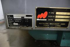 Matsuura MC-800VF CNC Vertical Machining Center, Yasnac i80 CNC, CT40, 8K RPM, 30 ATC 