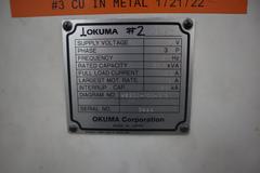 Okuma LB15 II CNC Lathe Turning Center, OSP700L CNC, 12 Station Turret, Tailstock, 8" Chuck, Chip Conveyor