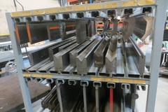 Press Brake Dies on Portable Rack w Contents
