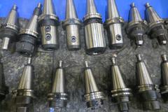 Cat 40 Taper Tool Holders (22) Including ER32, E16 Tool Holders, End Mills, and More