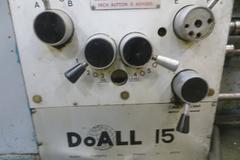 DoAll 15" Engine Lathe, 8" 3 Jaw Chuck, Tool Post, Tailstock