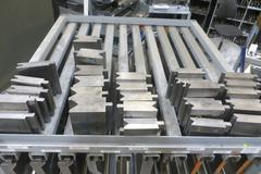 Press Brake Dies on Portable Rack w Contents