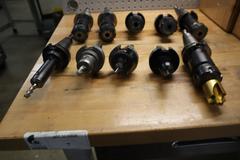 Ct 40 Taper Tool Holders: (6) Er32 Collet Holders, (4) End Mill Holders