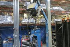 Miller XMT 304 CC/CV Multiprocessor Welder W Miller S52A Continuous Feed On Adjustable Boom
