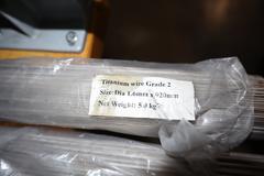 Titanium Wire Rod Material, 36" and 18" Lengths, 1.6mm, 3.2mm, 3/32 Diameters