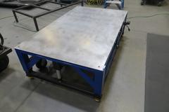 Built MB 1200  5' X 3'  Portable Electric Lift Table w Fork Slots w Removable Top