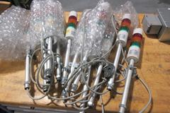 Machine Status Beacons Patlite (12) & Plug Box w/ 250V 3&4 Prong