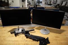 Acer 27" Monitors w/ Adjustable Stands (2) & Dual Monitor Mount