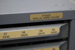 Huot Number Wire Guage Drill Index 5 Drawer