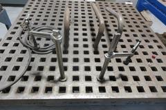 Acorn 5’ x 5’ Welding Table Platen with Adjustable Feet and Assorted Tooling