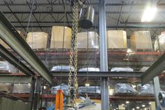 Overhead Shop Crane - Approx 16' X 20' Area with Aero Material Handling 1 Ton Under Slung Bridge Crane, ARO 1 Ton Air Operated Chain Hoist, 102" Under the Hook