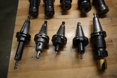 Ct 40 Taper Tool Holders: (6) Er32 Collet Holders, (4) End Mill Holders