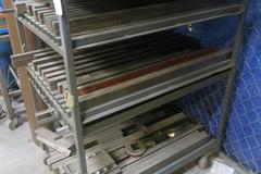 Press Brake Dies - Large Assortment on Cart w Casters