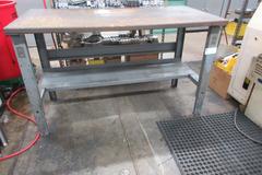 Uline Wood Top Work Bench with Lower Shelf