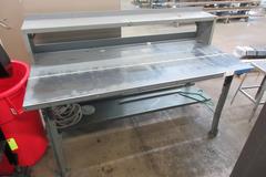 Metal Top Workbench with Upper and Lower Shelf