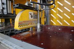 PMI-455 Type A Automatic Circular Upacting Saw, ProFace Control, In-Feed Conveyor,  Powermatic Powertec Collectors