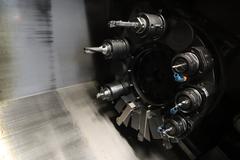 Amera Seiki T-412MC CNC Turning Center with Live Milling, 12 Station Turret, 12" 3-Jaw Chuck, Tailstock, Chip Conveyor, Auto Tool Presetter