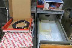 Cabinet w 4 Drawers (2) w Contents of Welding Supplies