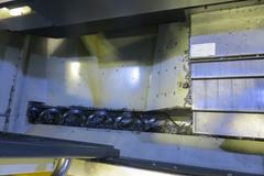 Haas VF-4 CNC Vertical Machining Center, Maincon CNC Control, 4th Drive, 24 ATC, Thru Spindle Coolant, 8100 RPM Gearbox Spindle, New 2013