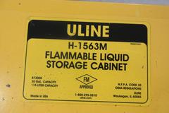 U-Line H-1563M Flammable Storage Cabinet - Standard, Manual Doors, Yellow, 30 Gallon