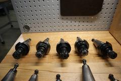 Ct 40 Taper Tool Holders (9) ER16 Collet Holders, (1) End Mill Holder