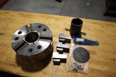 Samchully MH-212 12" Mega-Bore Open-Center Hydraulic Chuck With Blank Draw  Nut; 103 Mm Thru Hole, 10.6Mm Dia, 3000 Max Rpm W/ Jaws **BRAND NEW!!**