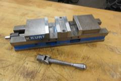 Kurt HDL4 4" Double Lock Machine Vise with Hard Jaws and Handle