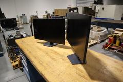 Dell 27" Monitors (2) with Swiveling Height Adjustable Stands ** No Cables Included**