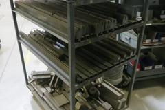 Press Brake Dies - Large Assortment on Cart w Casters