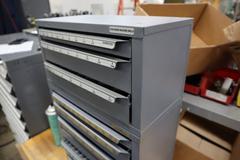 Huot Letter Stub Drill Index 3 Drawer with Contents