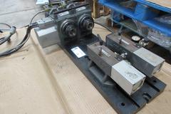 Haas HA2TS Twin Spindle Brushless 5C Indexer with Pneumatic Collet Closers and Pneumatic Tailstocks on Subplate.