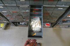 Durham 84 Drawer Index w Contents of Hardware