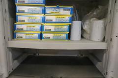 Suncast 2 Door Cabinet with Contents of Scotchbrite Pads Sanding Disks AND More!