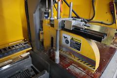 PMI-455 Type A Automatic Circular Upacting Saw, ProFace Control, In-Feed Conveyor,  Powermatic Powertec Collectors