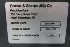 Brown & Sharp Gage 2000 Coordinate Measuring Machine