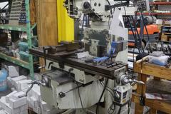 Manford Model 1F-460VS Vertical Knee Mill, X-Axis Powerfeed, Power Quill Feed and Handle, Knee Handle (Newall 2-Axis DRO NOT Operational) 