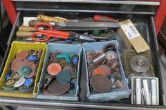 Craftsman 6 Drawer Rolling Tool Box w Hand Tools, Air Tools - Contents