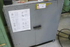 2 Door Metal Cabinet and Assorted Inspection Contents