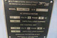 Southwest Industries Trak TRM 3 Axis w Proto Trak MX2 2-Axis CNC Control, Kurt Power Draw Bar, 40 Taper, 10" x 45" T-Slotted Table and MORE