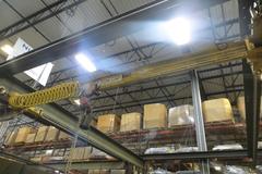 Overhead Shop Crane - Approx 16' X 20' Area with Aero Material Handling 1 Ton Under Slung Bridge Crane, ARO 1 Ton Air Operated Chain Hoist, 102" Under the Hook